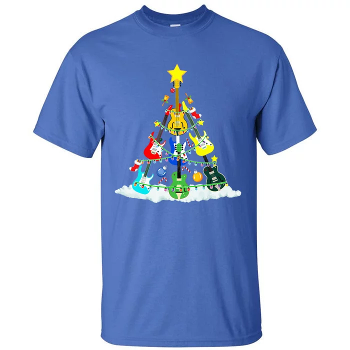 Cute Guitar Christmas Tree Music Stocking Stuffer Tall T-Shirt