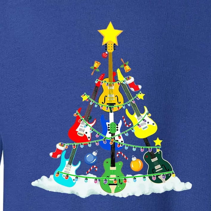 Cute Guitar Christmas Tree Music Stocking Stuffer Toddler Sweatshirt