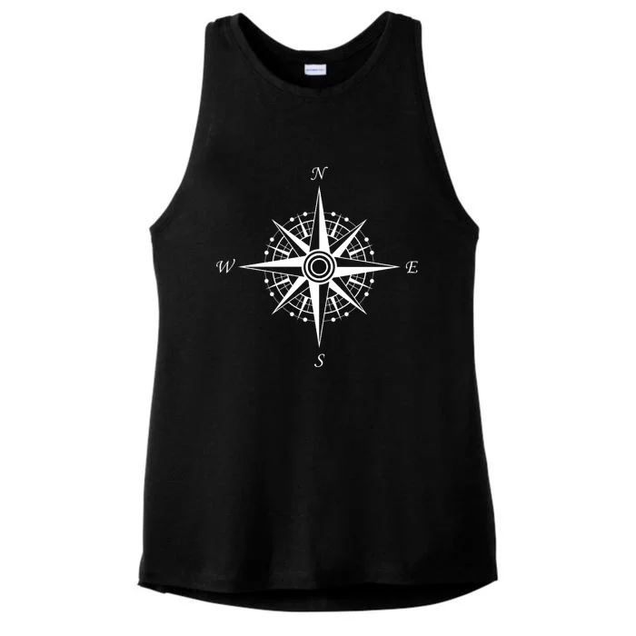 Compass Graphic Ladies Tri-Blend Wicking Tank