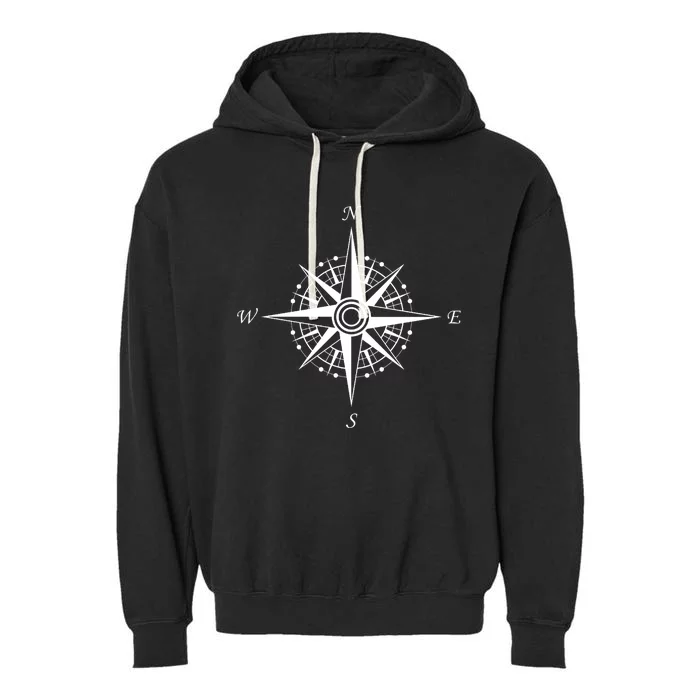 Compass Graphic Garment-Dyed Fleece Hoodie