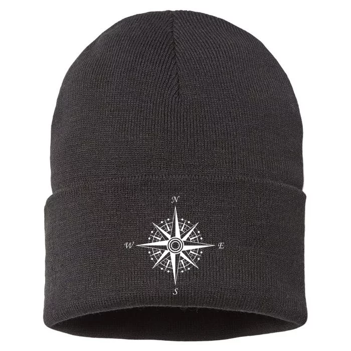 Compass Graphic Sustainable Knit Beanie