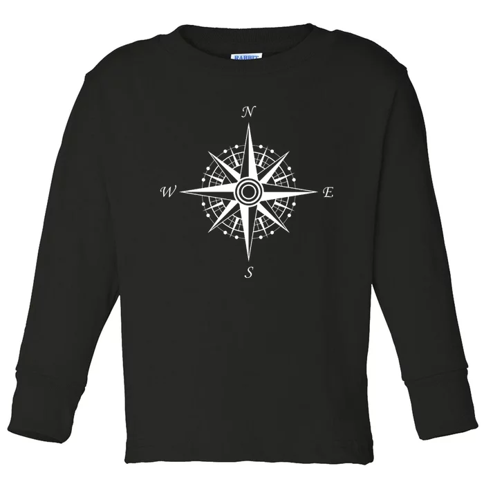 Compass Graphic Toddler Long Sleeve Shirt