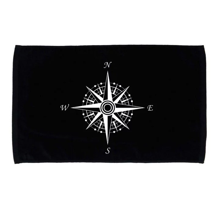 Compass Graphic Microfiber Hand Towel