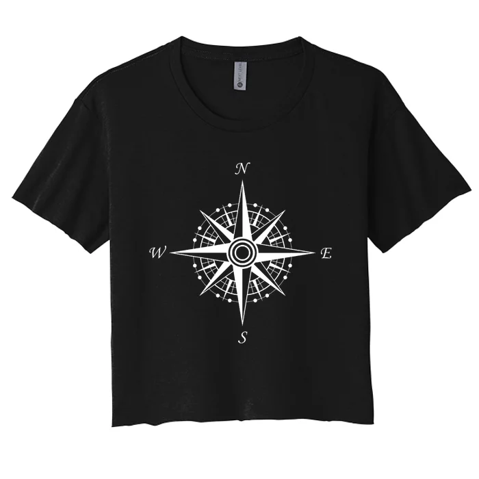 Compass Graphic Women's Crop Top Tee