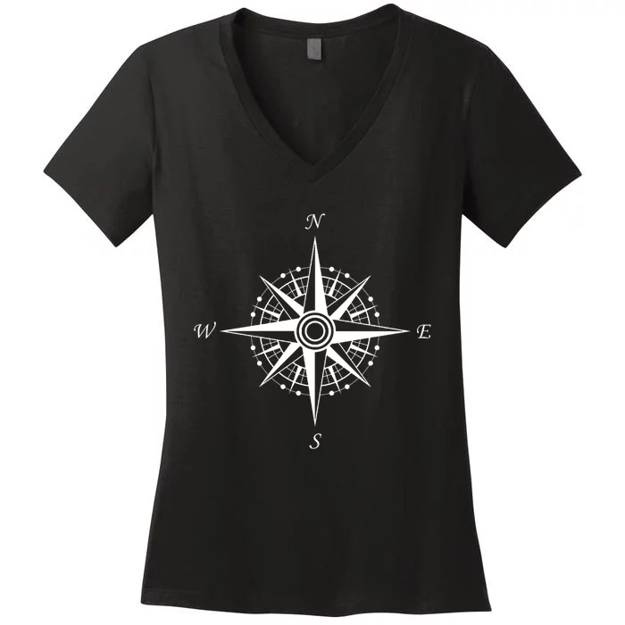 Compass Graphic Women's V-Neck T-Shirt