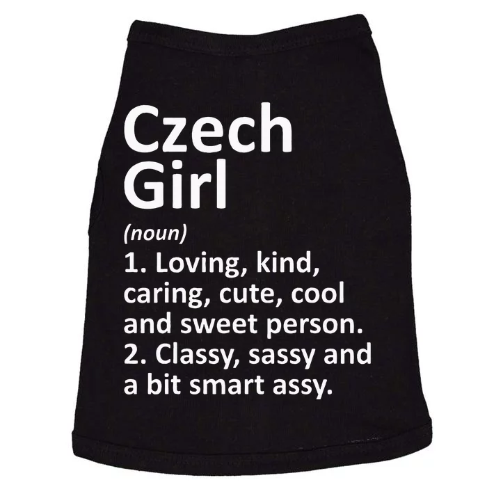 CZECH GIRL CZECH REPUBLIC Gift Funny Country Roots Descent Doggie Tank