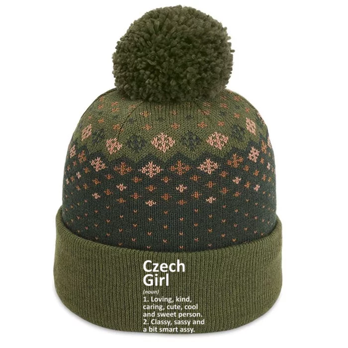 CZECH GIRL CZECH REPUBLIC Gift Funny Country Roots Descent The Baniff Cuffed Pom Beanie