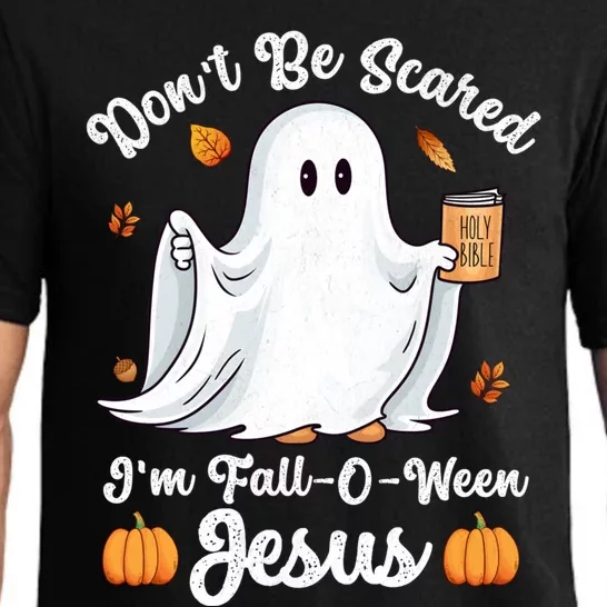 Cute Ghost Christian Halloween Falloween Jesus Pumpkin Cool Gift Pajama Set