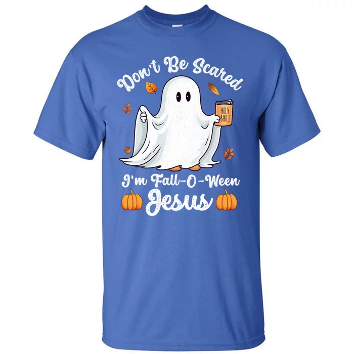 Cute Ghost Christian Halloween Falloween Jesus Pumpkin Cool Gift Tall T-Shirt