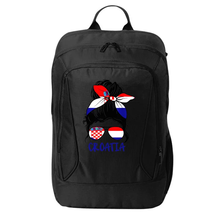 Croatian Girl Croatian Woman Proud Croatia Flag Hrvatska City Backpack