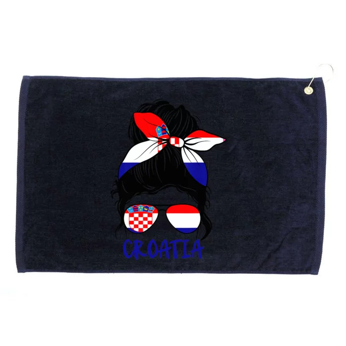 Croatian Girl Croatian Woman Proud Croatia Flag Hrvatska Grommeted Golf Towel