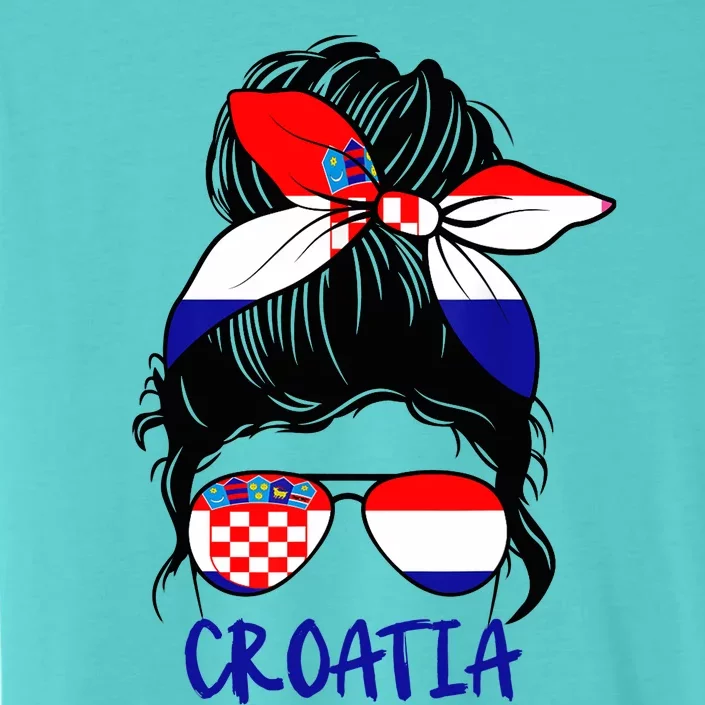 Croatian Girl Croatian Woman Proud Croatia Flag Hrvatska ChromaSoft Performance T-Shirt