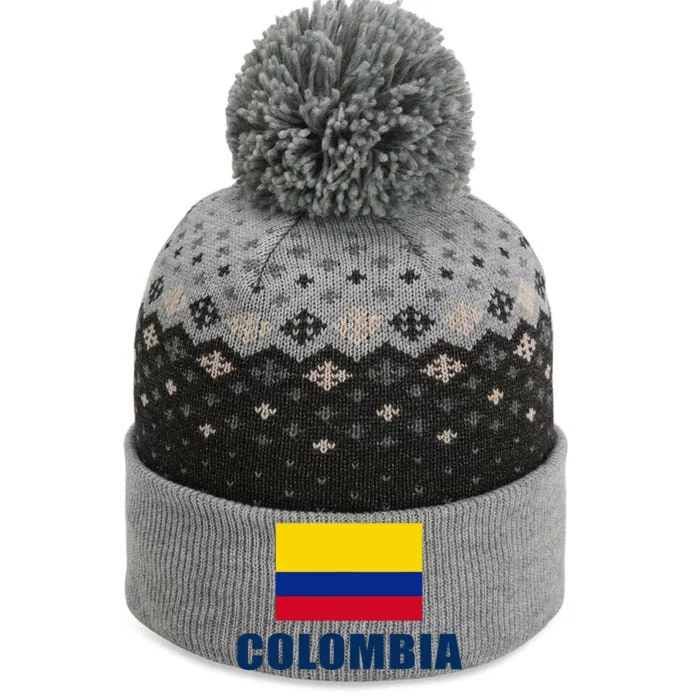 Colombia Gift Columbian Flag Pride Gift The Baniff Cuffed Pom Beanie