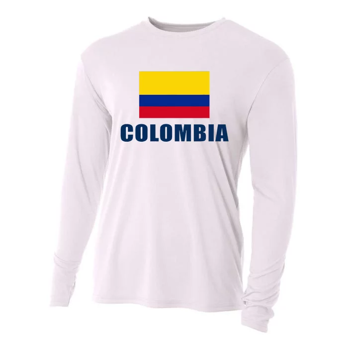 Colombia Gift Columbian Flag Pride Gift Cooling Performance Long Sleeve Crew