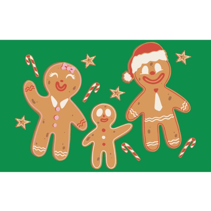 Christmas Gingerbread Cookie Family Cute Bumper Sticker