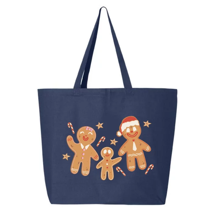 Christmas Gingerbread Cookie Family Cute 25L Jumbo Tote