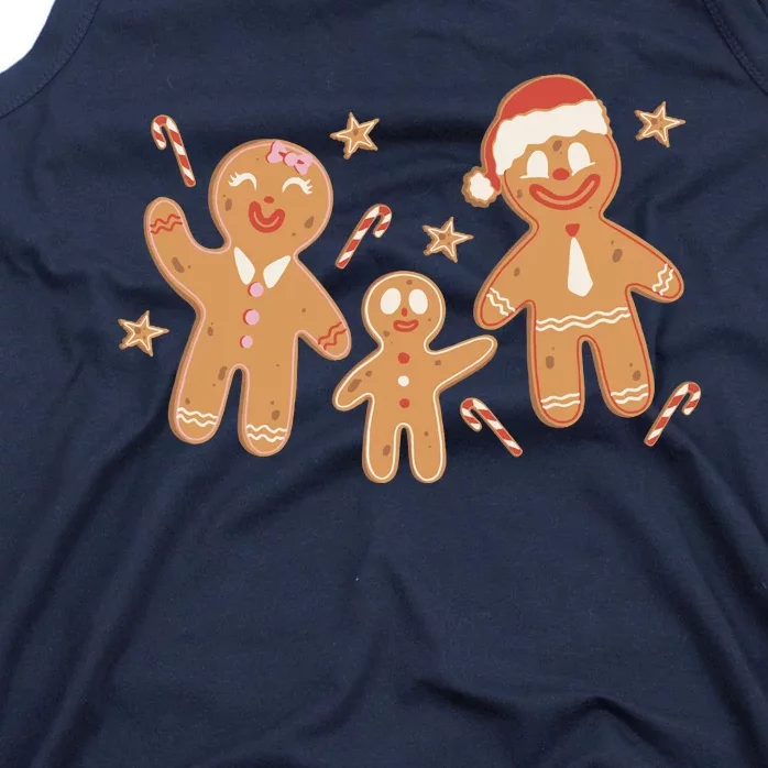 Christmas Gingerbread Cookie Family Cute Tank Top