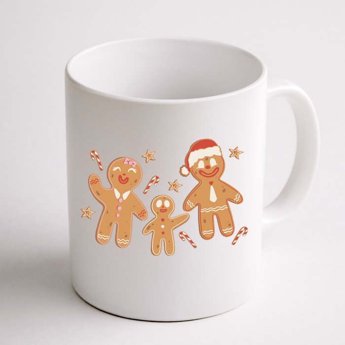 Christmas Gingerbread Cookie Family Cute Front & Back Coffee Mug