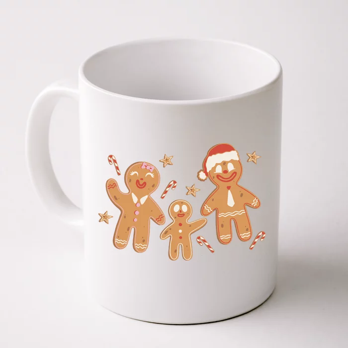 Christmas Gingerbread Cookie Family Cute Front & Back Coffee Mug