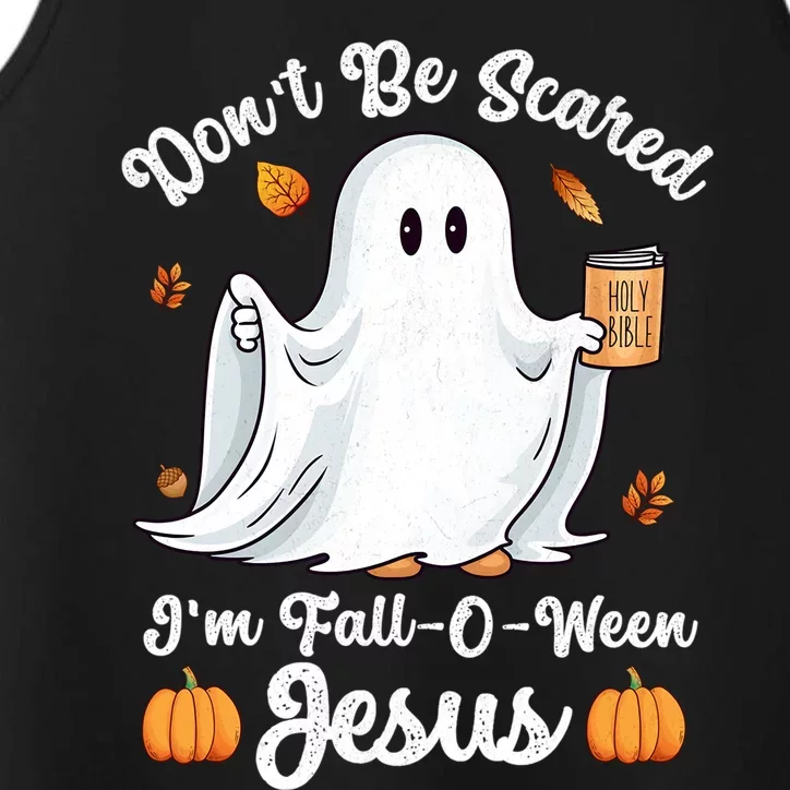 Cute Ghost Christian Halloween Falloween Jesus Pumpkin Gift Performance Tank