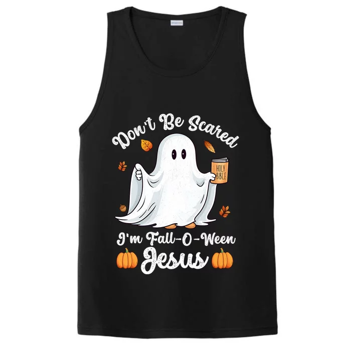 Cute Ghost Christian Halloween Falloween Jesus Pumpkin Gift Performance Tank