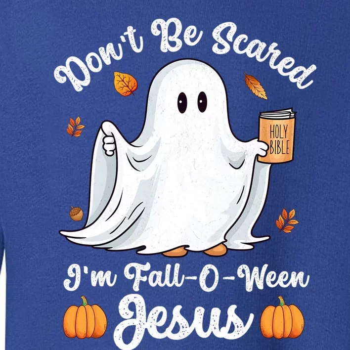 Cute Ghost Christian Halloween Falloween Jesus Pumpkin Gift Toddler Sweatshirt