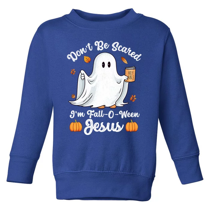 Cute Ghost Christian Halloween Falloween Jesus Pumpkin Gift Toddler Sweatshirt