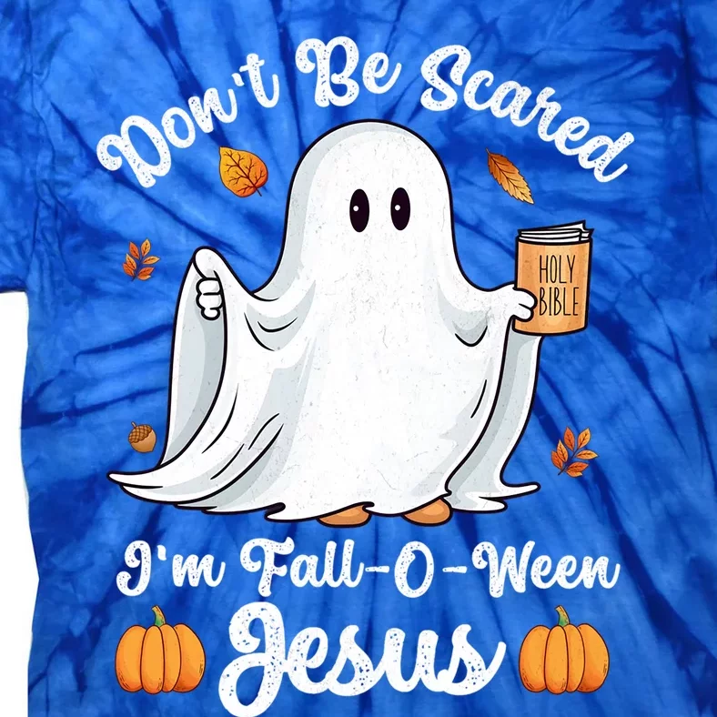 Cute Ghost Christian Halloween Falloween Jesus Pumpkin Gift Tie-Dye T-Shirt