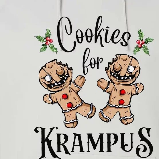 Creepy Gingerbread Cookies For Krampus Xmas Goth Holiday Performance Fleece Hoodie