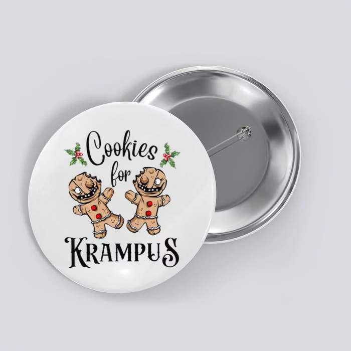 Creepy Gingerbread Cookies For Krampus Xmas Goth Holiday Button