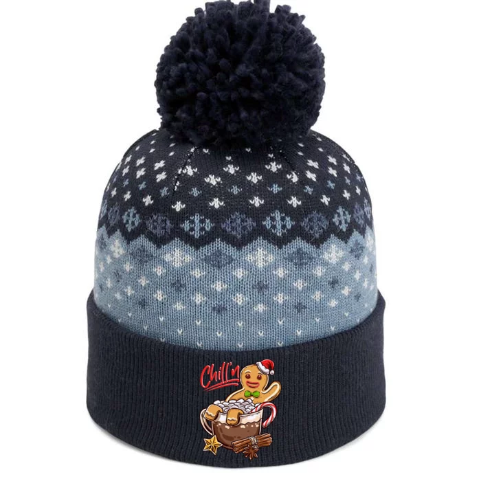 ChillN Gingerbread Cookie In Hot Cocoa Christmas Funny The Baniff Cuffed Pom Beanie