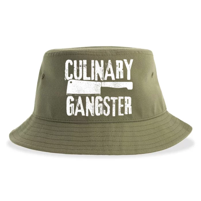 Culinary Gangster Chef Cook Funny Cooking Chef Gift Sustainable Bucket Hat