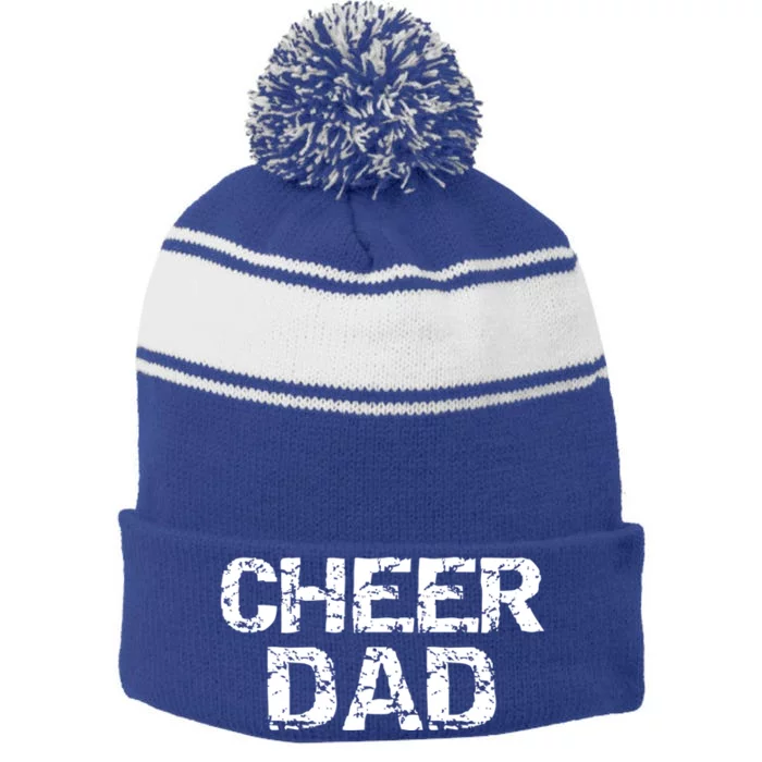 Cheerleading Gift Cheerleader Father Idea Cheer Dad Gift Stripe Pom Pom Beanie