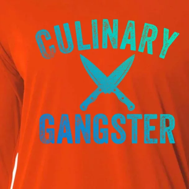 Culinary Gangster Cooking Themed Chefs Cooking Enthusiasts Meaningful Gift Cooling Performance Long Sleeve Crew