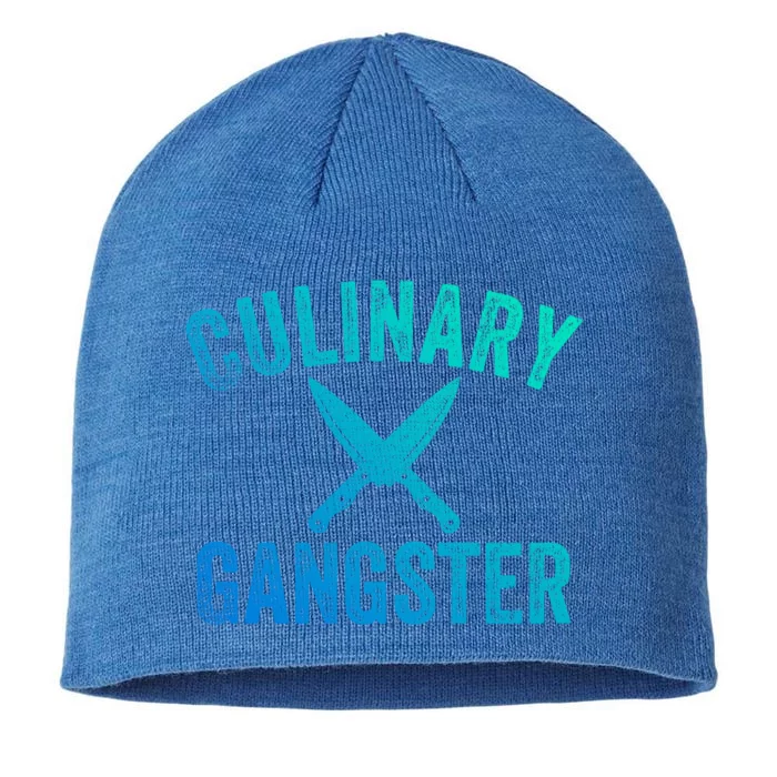 Culinary Gangster Cooking Themed Chefs Cooking Enthusiasts Meaningful Gift 8 1/2in Sustainable Knit Beanie