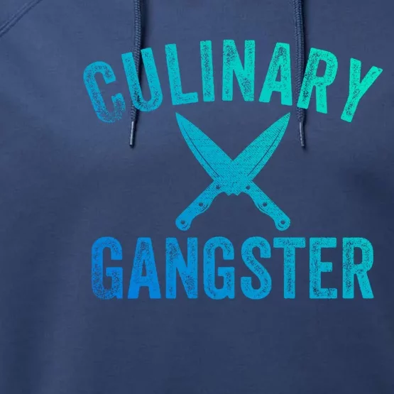 Culinary Gangster Cooking Themed Chefs Cooking Enthusiasts Meaningful Gift Performance Fleece Hoodie