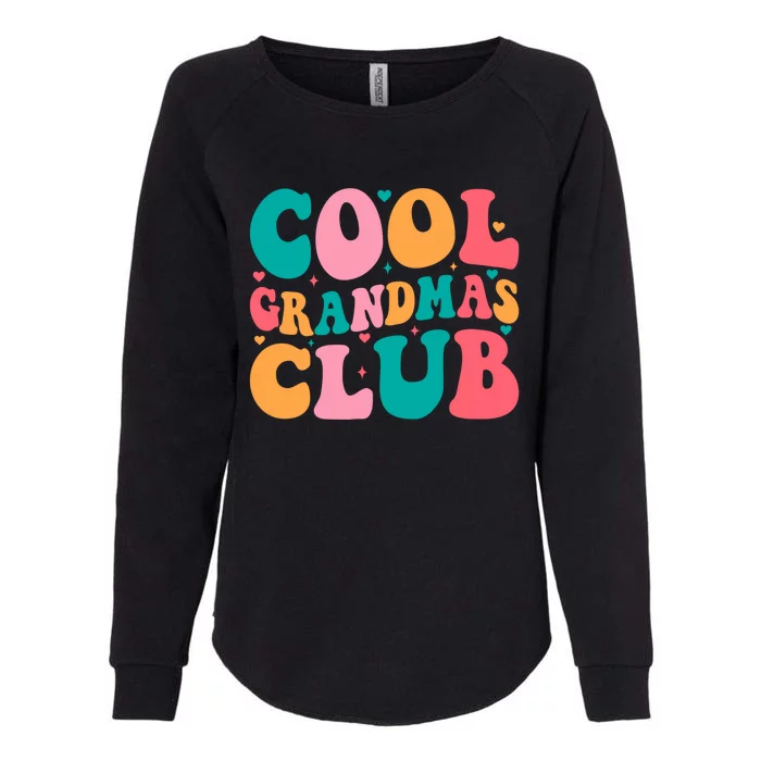 Cool Grandmas Club Mothers Day Groovy Promoted To Grandma Gift Womens California Wash Sweatshirt