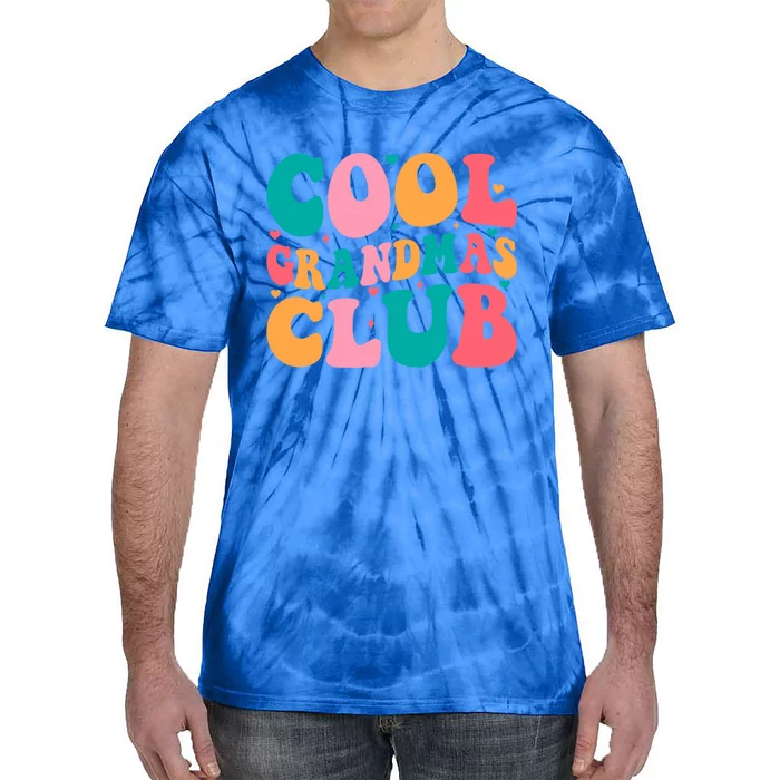 Cool Grandmas Club Mothers Day Groovy Promoted To Grandma Gift Tie-Dye T-Shirt