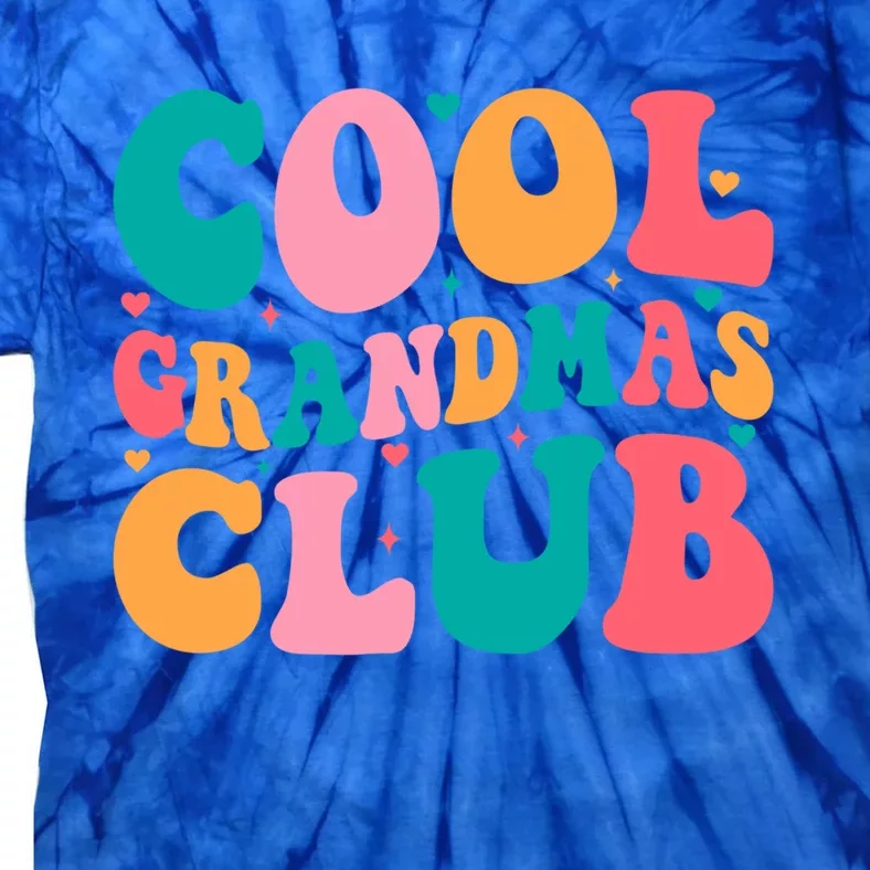 Cool Grandmas Club Mothers Day Groovy Promoted To Grandma Gift Tie-Dye T-Shirt