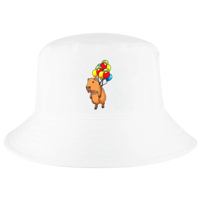 Capybara Giant Cavy Rodent With Balloons Capybara Cool Comfort Performance Bucket Hat