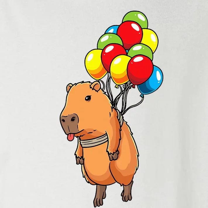 Capybara Giant Cavy Rodent With Balloons Capybara Toddler Long Sleeve Shirt