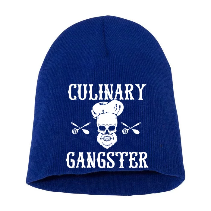 Culinary Gangster Cool Cooking Guru Gift Short Acrylic Beanie