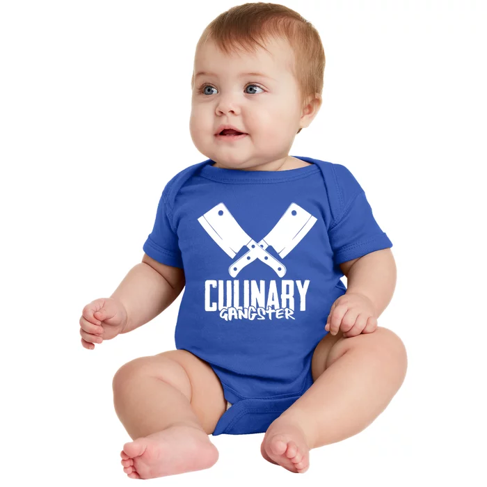 Culinary Gangster Chef Knife For Culinary Artist Cook Chef Cute Gift Baby Bodysuit