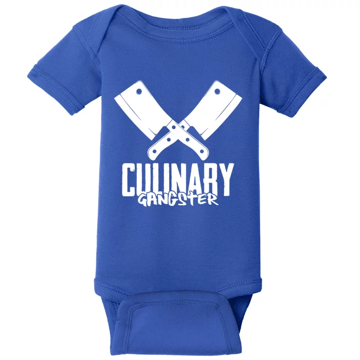 Culinary Gangster Chef Knife For Culinary Artist Cook Chef Cute Gift Baby Bodysuit