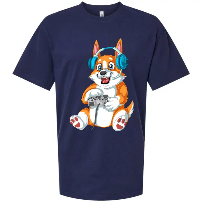 Corgi Gamer Sueded Cloud Jersey T-Shirt