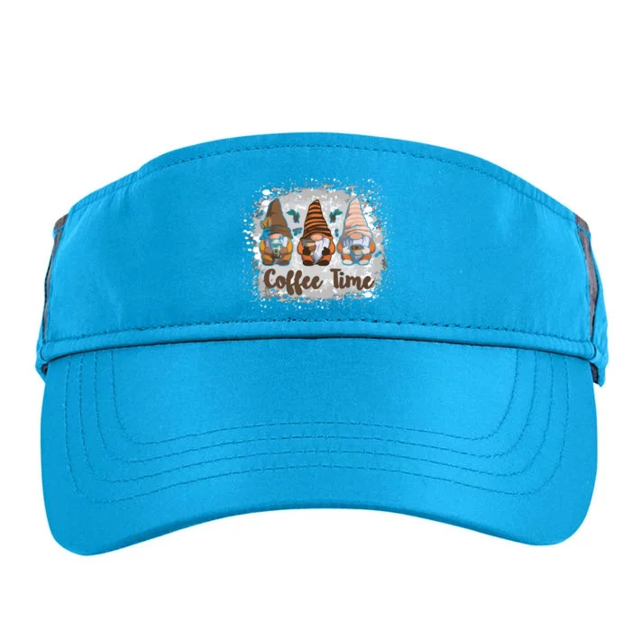 Cute Gnomes Coffee Time Caffeine Adult Drive Performance Visor