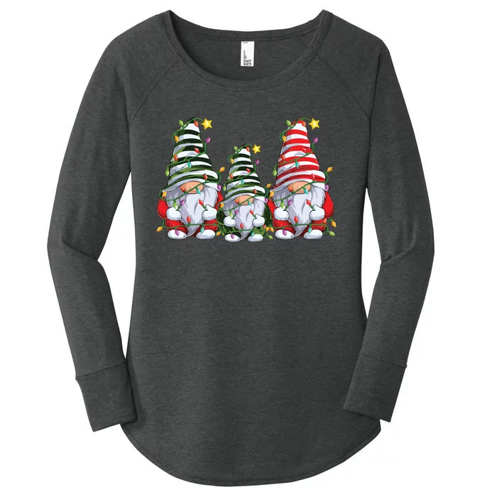 Christmas Gnomes Women's Perfect Tri Tunic Long Sleeve Shirt