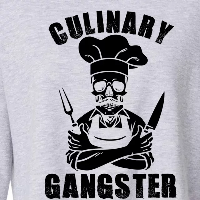 Culinary Gangster Coolss Cooking Guruss Gift Cropped Pullover Crew