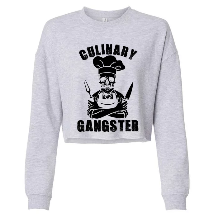 Culinary Gangster Coolss Cooking Guruss Gift Cropped Pullover Crew