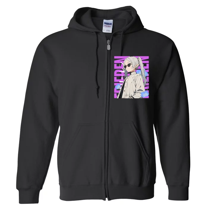 Cool Graphic Chill Day With Frieren Full Zip Hoodie